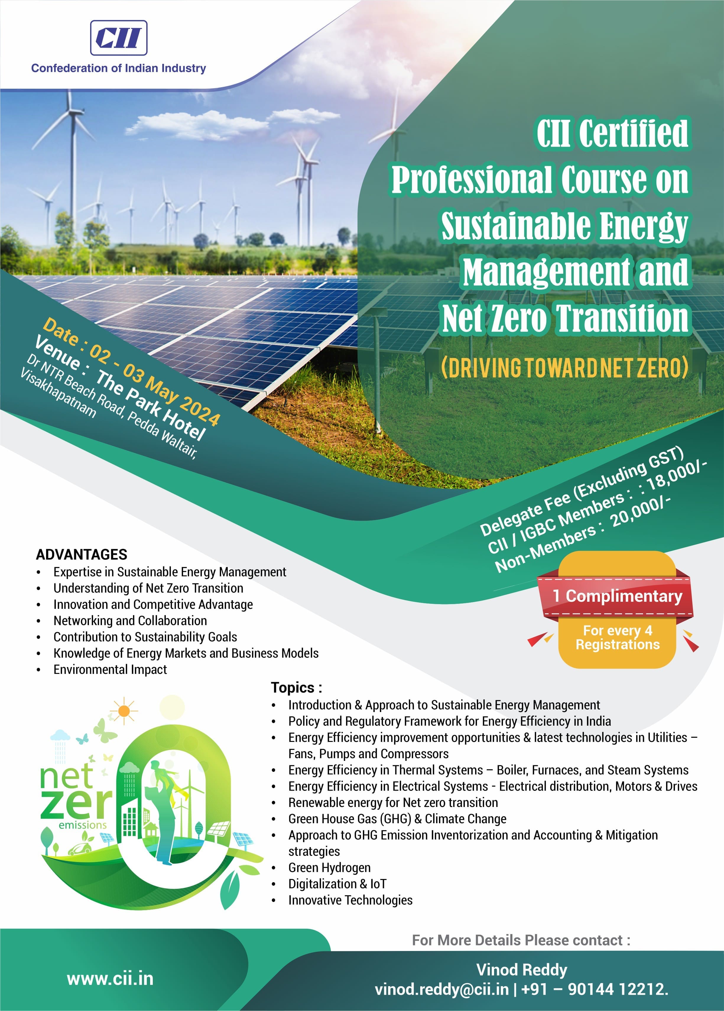 CII CERTIFIED PROFESSIONAL COURSE ON SUSTAINABLE ENERGY MANAGEMENT AND NET ZERO TRANSITION