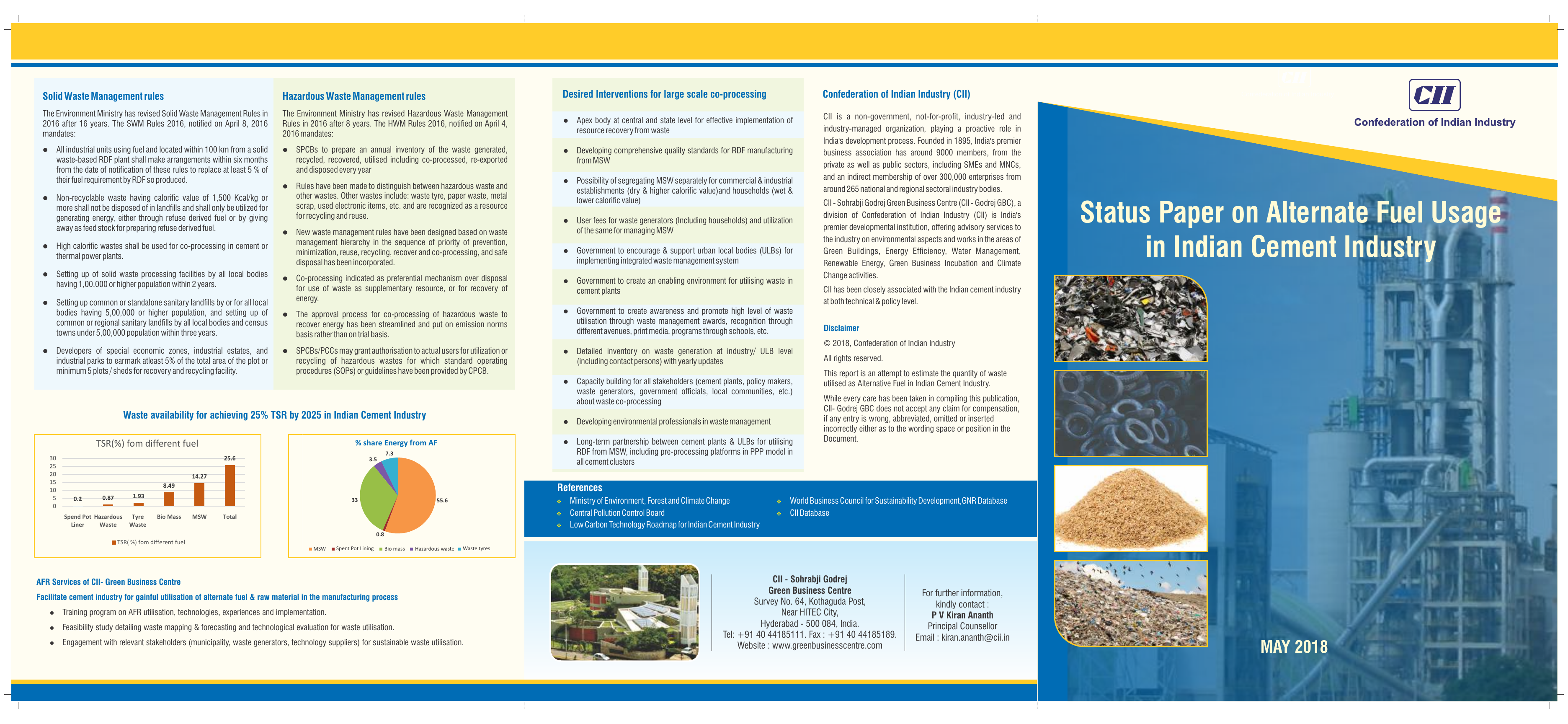 Status Paper on Alternate Fuel Usage in Indian Cement Industry cover